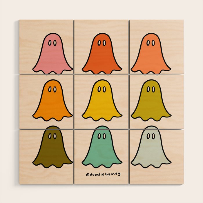 Rainbow Ghosts Wood Wall Art Gallery Image 1