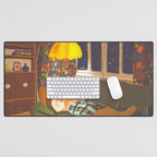 Evening book reader Desk Mat Gallery Image 1
