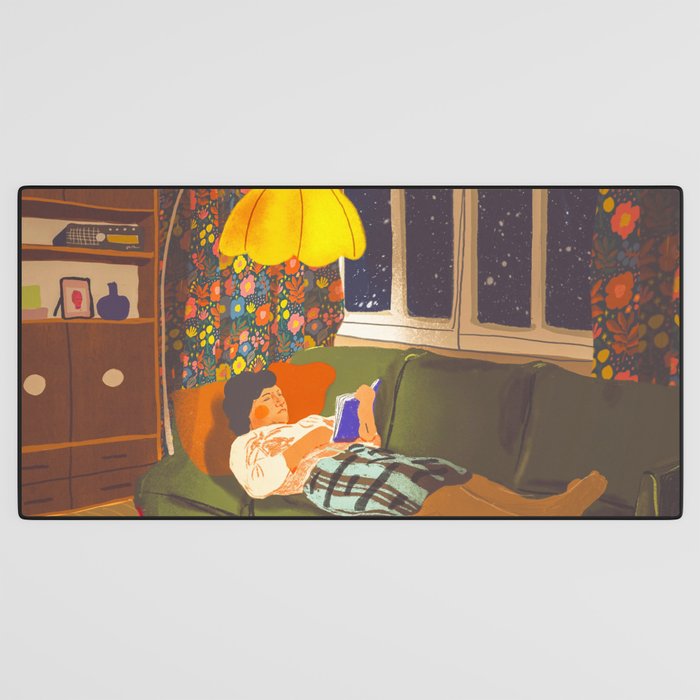 Evening book reader Desk Mat Gallery Image 3