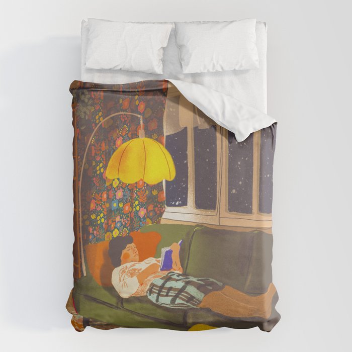 Evening book reader Duvet Cover Gallery Image 6