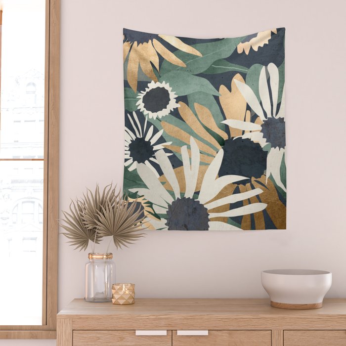 Flowers 10 Wall Tapestry Gallery Image 2