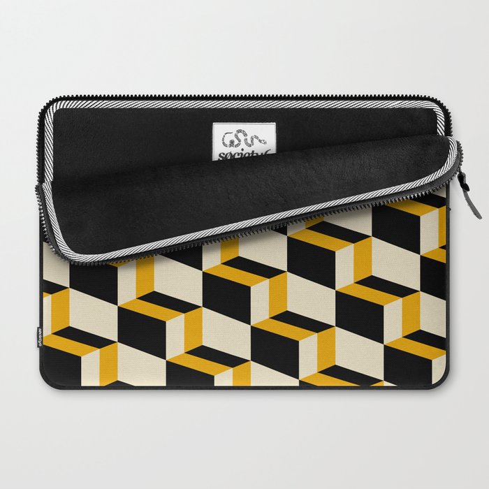 Cuboid Geometric Abstract Shapes Pattern XXIII Laptop Sleeve Gallery Image 2