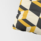 Cuboid Geometric Abstract Shapes Pattern XXIII Pillow Sham Gallery Image 4