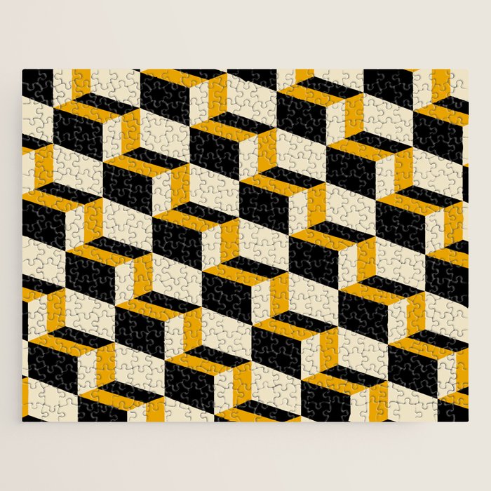 Cuboid Geometric Abstract Shapes Pattern XXIII Jigsaw Puzzle Gallery Image 1