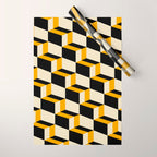 Cuboid Geometric Abstract Shapes Pattern XXIII Wrapping Paper Gallery Image 1