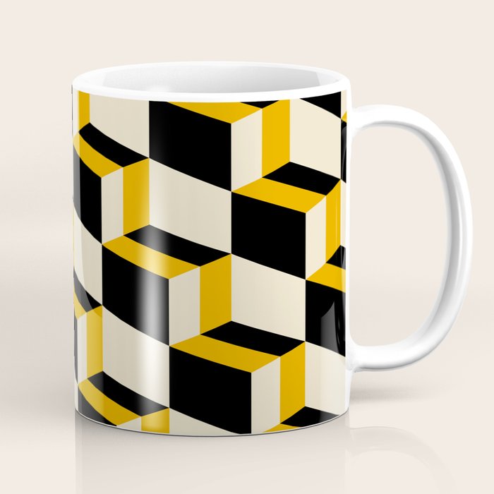 Cuboid Geometric Abstract Shapes Pattern XXIII Coffee Mug Gallery Image 1