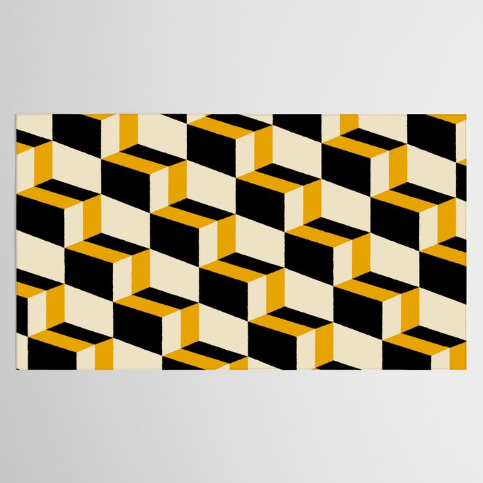 Cuboid Geometric Abstract Shapes Pattern XXIII Tablecloth Gallery Image 2
