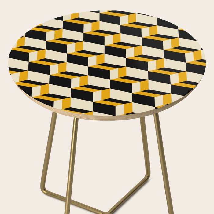 Cuboid Geometric Abstract Shapes Pattern XXIII Side Table Gallery Image 2