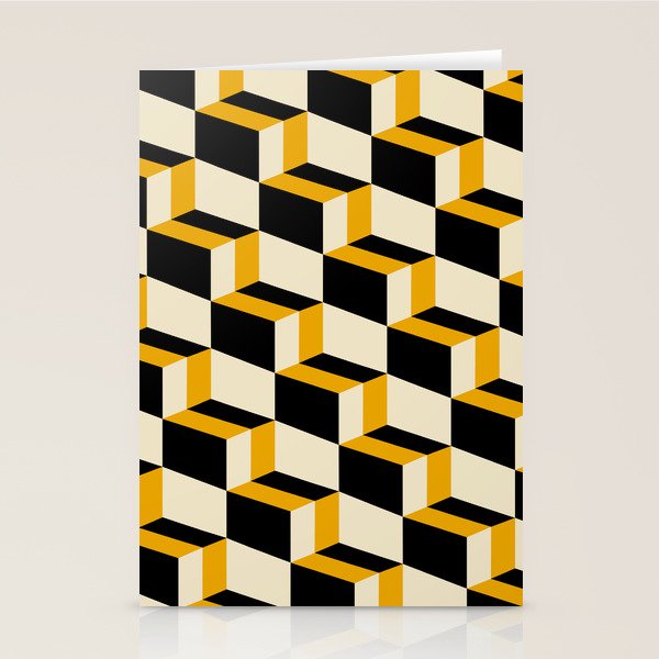 Cuboid Geometric Abstract Shapes Pattern XXIII Stationery Card Gallery Image 2