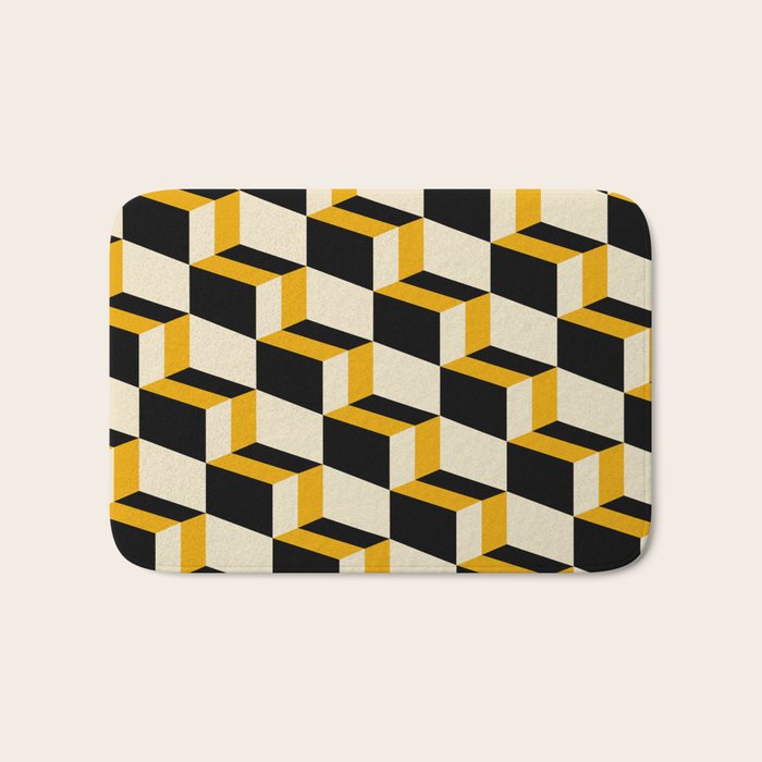 Cuboid Geometric Abstract Shapes Pattern XXIII Bath Mat Gallery Image 1