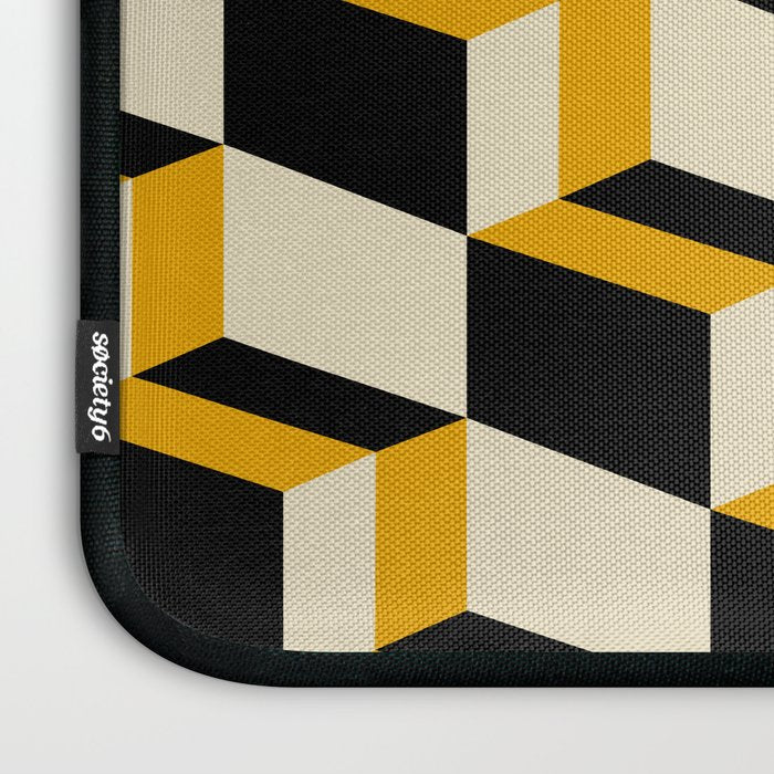 Cuboid Geometric Abstract Shapes Pattern XXIII Laptop Sleeve Gallery Image 3