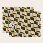 Cuboid Geometric Abstract Shapes Pattern XXIII Placemat Gallery Image 1