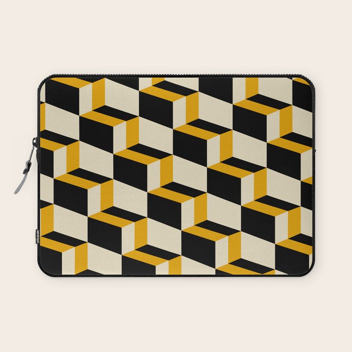 Cuboid Geometric Abstract Shapes Pattern XXIII Laptop Sleeve Gallery Image 1