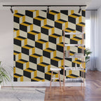 Cuboid Geometric Abstract Shapes Pattern XXIII Wall Mural Gallery Image 1