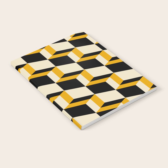 Cuboid Geometric Abstract Shapes Pattern XXIII Notebook Gallery Image 1