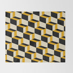 Cuboid Geometric Abstract Shapes Pattern XXIII Throw Blanket Gallery Image 2