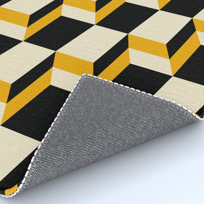 Cuboid Geometric Abstract Shapes Pattern XXIII Rug Gallery Image 4