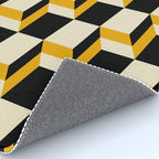 Cuboid Geometric Abstract Shapes Pattern XXIII Rug Gallery Image 4