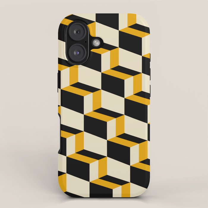 Cuboid Geometric Abstract Shapes Pattern XXIII iPhone Case Gallery Image 1
