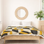 Cuboid Geometric Abstract Shapes Pattern XXIII Duvet Cover Gallery Image 3
