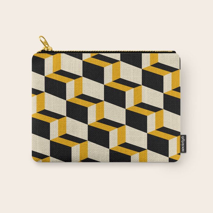 Cuboid Geometric Abstract Shapes Pattern XXIII Carry All Pouch Gallery Image 1
