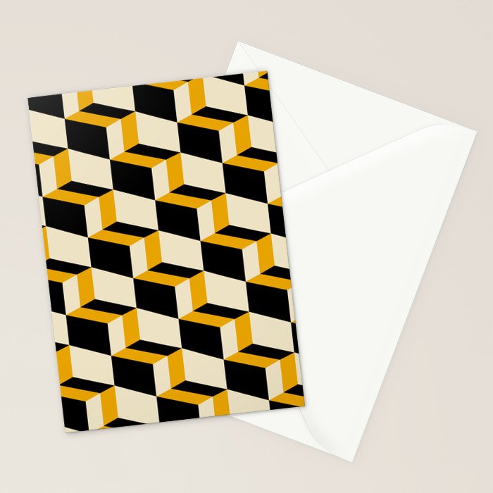 Cuboid Geometric Abstract Shapes Pattern XXIII Stationery Card Gallery Image 2