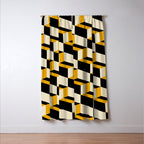 Cuboid Geometric Abstract Shapes Pattern XXIII Window Curtain Gallery Image 3