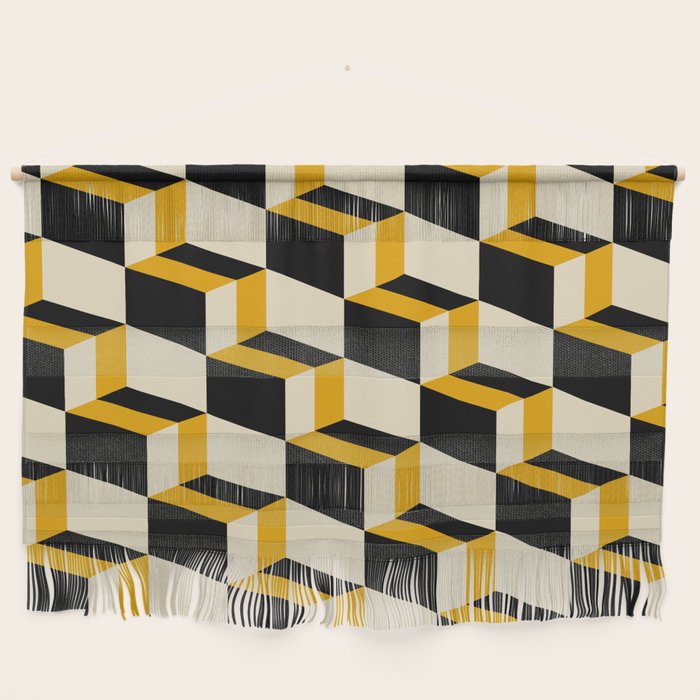 Cuboid Geometric Abstract Shapes Pattern XXIII Wall Hanging Gallery Image 1