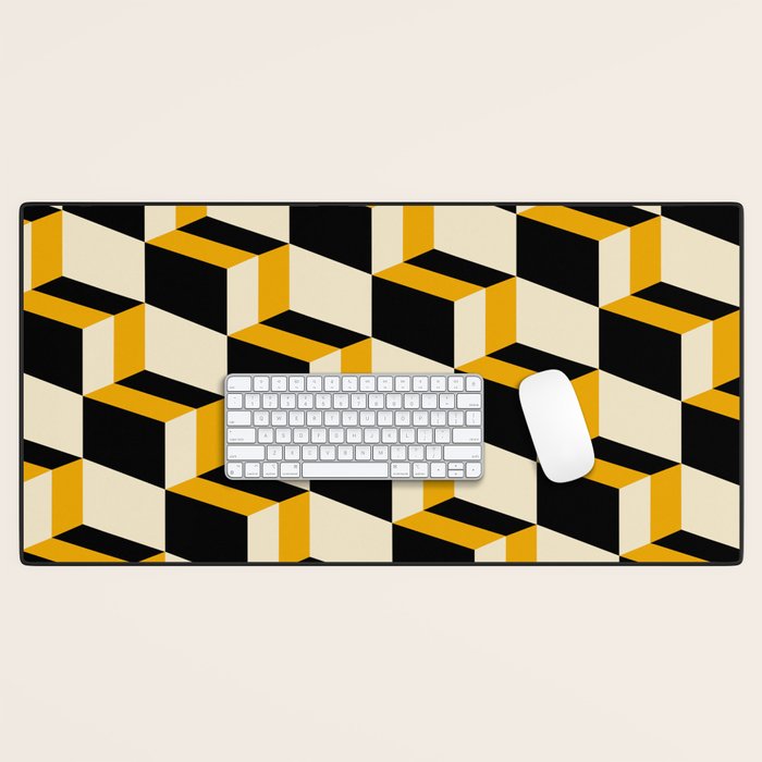 Cuboid Geometric Abstract Shapes Pattern XXIII Desk Mat Gallery Image 1