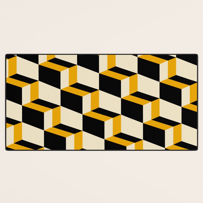 Cuboid Geometric Abstract Shapes Pattern XXIII Desk Mat Gallery Image 3