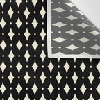 Vintage Stars IX Black and White Wall Tapestry Gallery Image 3