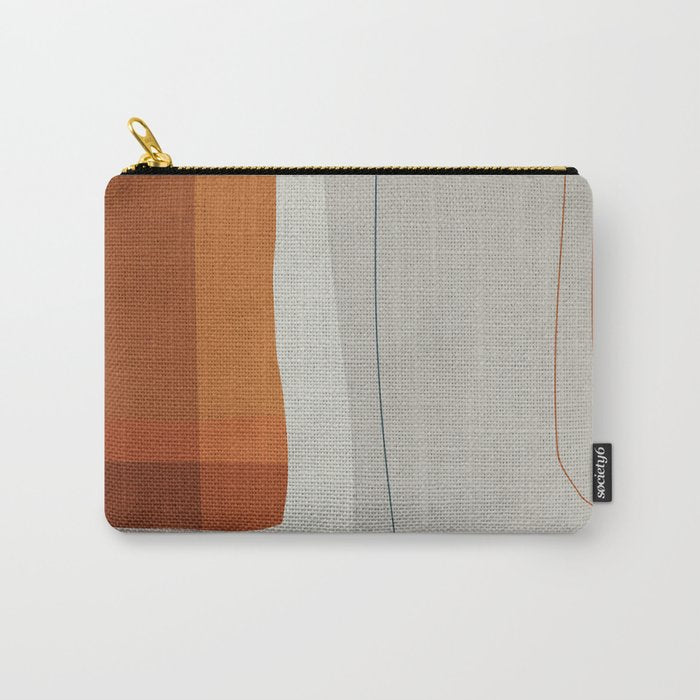Navy Rust Gray Modern Abstract Carry All Pouch Gallery Image 1