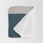 Navy Rust Gray Modern Abstract Throw Blanket Gallery Image 3