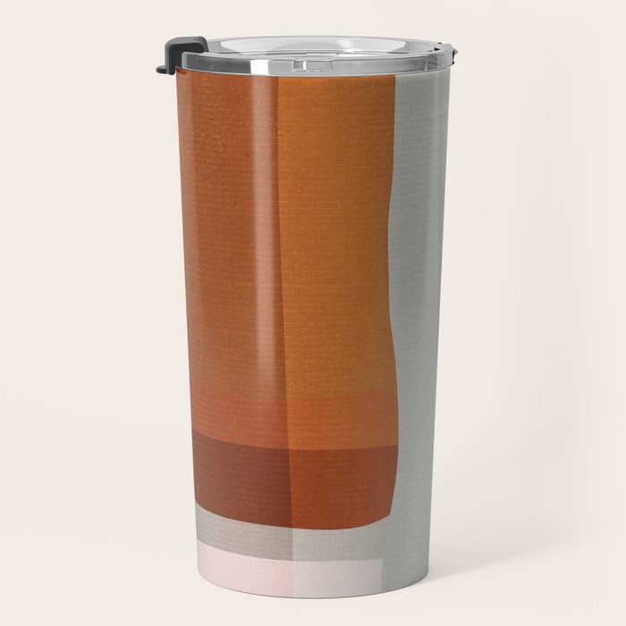 Navy Rust Gray Modern Abstract Travel Mug Gallery Image 3
