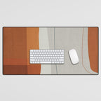 Navy Rust Gray Modern Abstract Desk Mat Gallery Image 1
