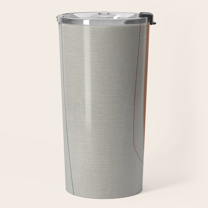 Navy Rust Gray Modern Abstract Travel Mug Gallery Image 2