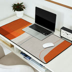 Navy Rust Gray Modern Abstract Desk Mat Gallery Image 2