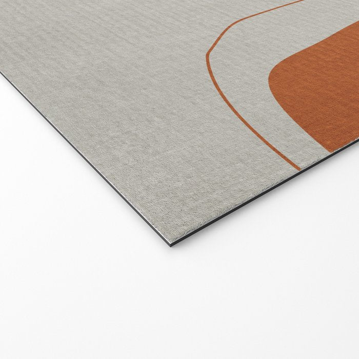 Navy Rust Gray Modern Abstract Welcome Mat Gallery Image 2