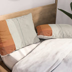 Navy Rust Gray Modern Abstract Pillow Sham Gallery Image 2