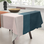 Navy Rust Gray Modern Abstract Tablecloth Gallery Image 3