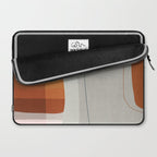 Navy Rust Gray Modern Abstract Laptop Sleeve Gallery Image 2