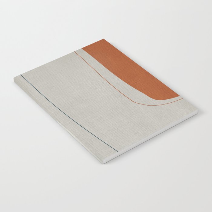 Navy Rust Gray Modern Abstract Notebook