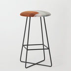 Navy Rust Gray Modern Abstract Stool Gallery Image 1