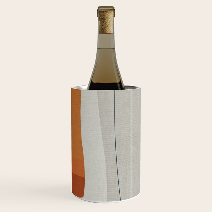 Navy Rust Gray Modern Abstract Wine Chiller Gallery Image 1