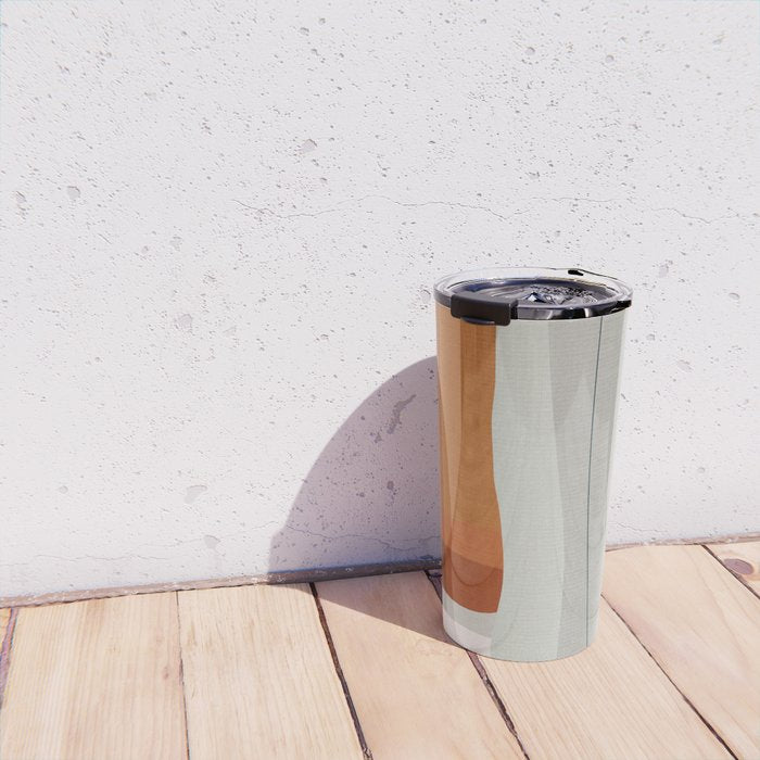 Navy Rust Gray Modern Abstract Travel Mug Gallery Image 4