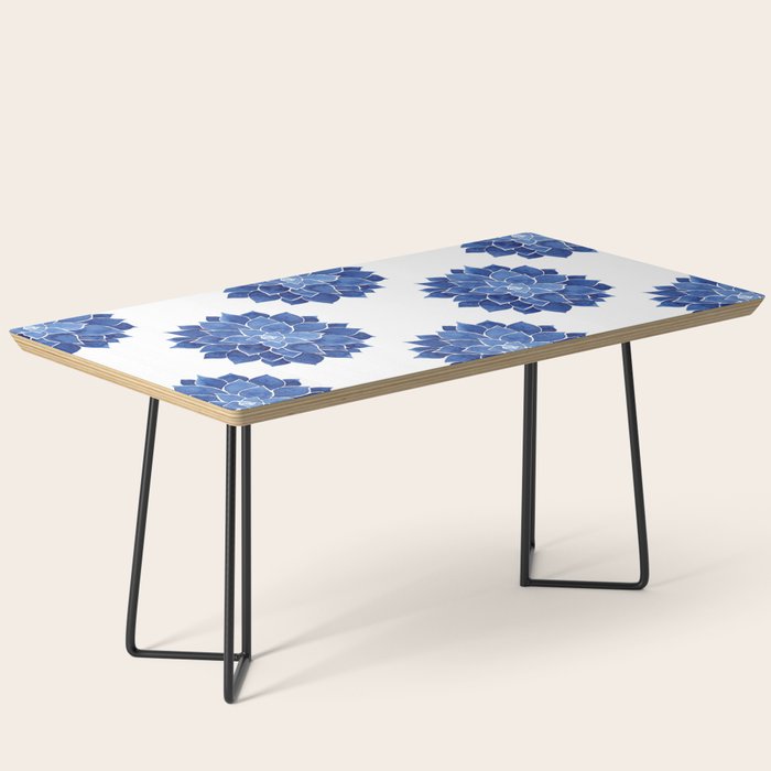 Indigo Succulent |  Watercolor Painting Coffee Table Gallery Image 1