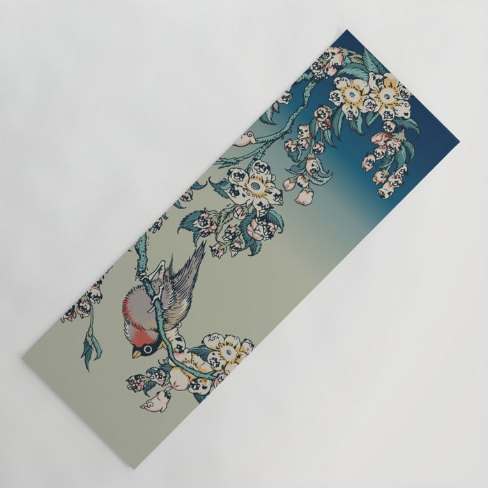 Bullfinch and Pug Cherry Yoga Mat Gallery Image 1