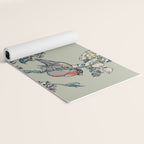 Bullfinch and Pug Cherry Yoga Mat Gallery Image 2