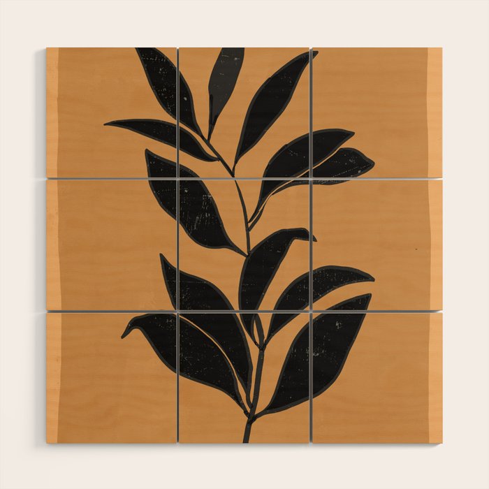 Abstract Art /Minimal Plant 79 Wood Wall Art Gallery Image 1