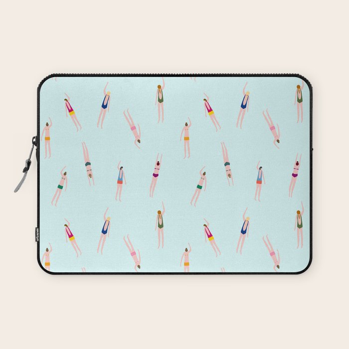 Swimmers in the pool Laptop Sleeve Gallery Image 1